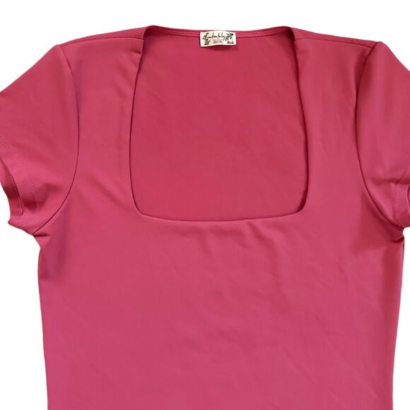 Intimately Free People Bodysuit Thong Sz Small Fair & Square Neck Stretch Womens - Picture 3 of 13